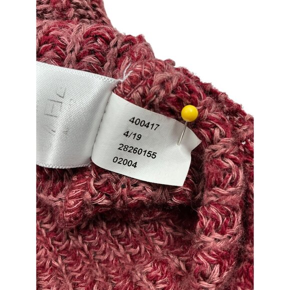 Express Women’s Cable Knit Split-Back Sweater – Burgundy/Maroon – Size L - Picture 5 of 6